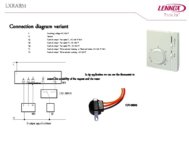 LXRAB 31 Connection diagram variant L N Q 1 Q 2 Q 3 Y