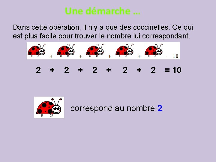 Une démarche … Dans cette opération, il n’y a que des coccinelles. Ce qui Une démarche … Dans cette opération, il n’y a que des coccinelles. Ce qui