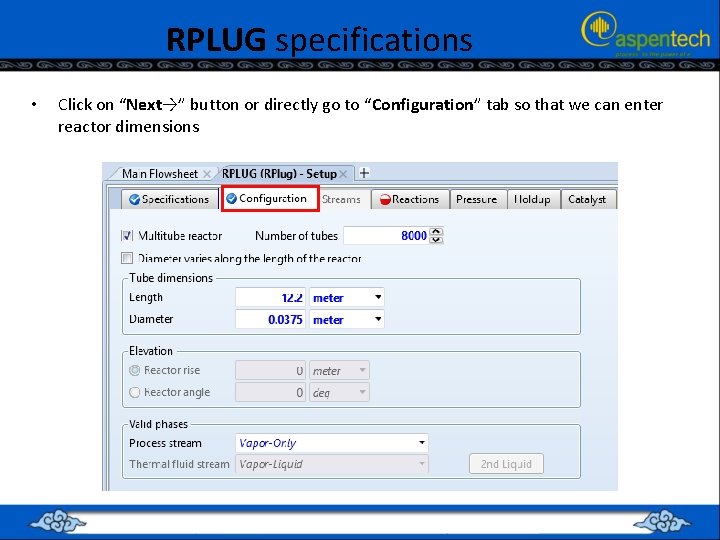 RPLUG specifications • Click on “Next→” button or directly go to “Configuration” tab so