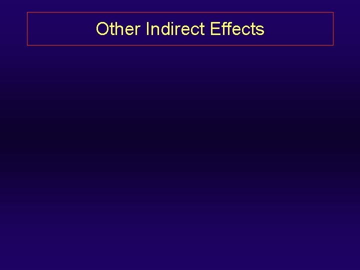 Other Indirect Effects 