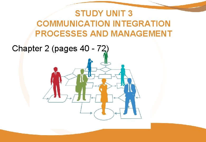 STUDY UNIT 3 COMMUNICATION INTEGRATION PROCESSES AND MANAGEMENT Chapter 2 (pages 40 - 72)