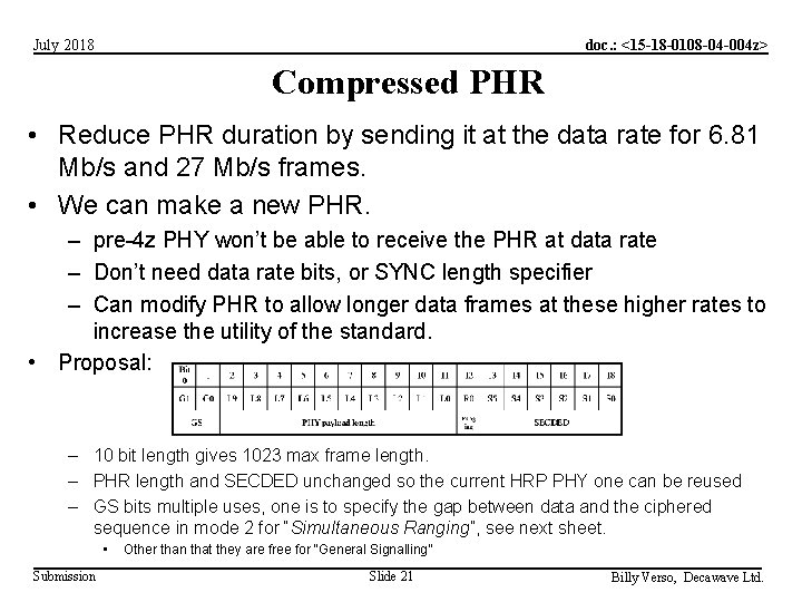 doc. : <15 -18 -0108 -04 -004 z> July 2018 Compressed PHR • Reduce