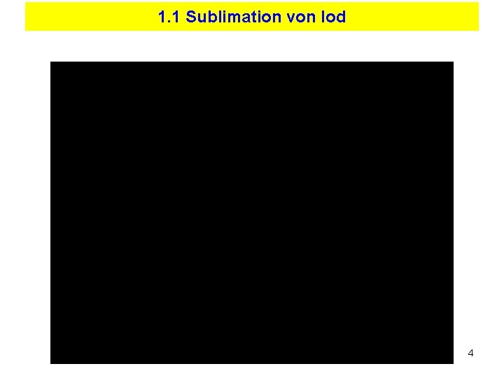 1. 1 Sublimation von Iod 4 