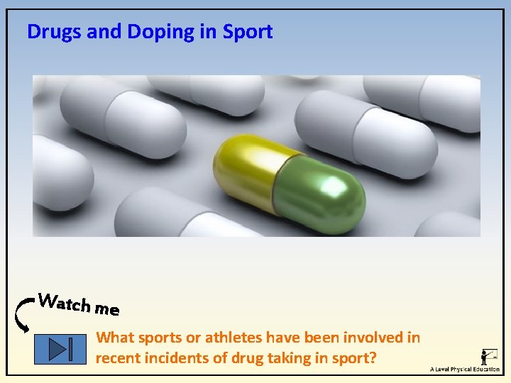 Drugs and Doping in Sport Watch me What sports or athletes have been involved