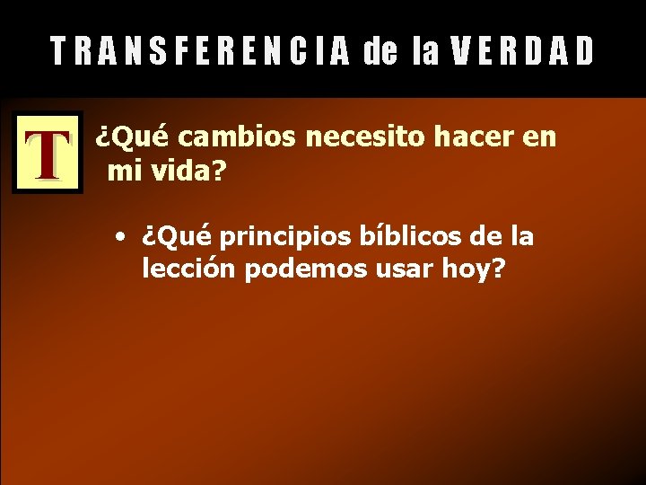 T R A N S F E R E N C I A de