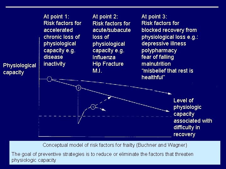 Physiological capacity At point 1: Risk factors for accelerated chronic loss of physiological capacity