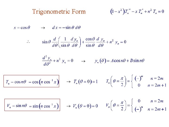 Trigonometric Form 