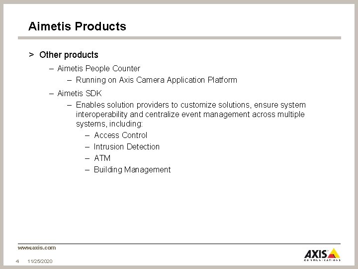 Aimetis Products > Other products – Aimetis People Counter – Running on Axis Camera