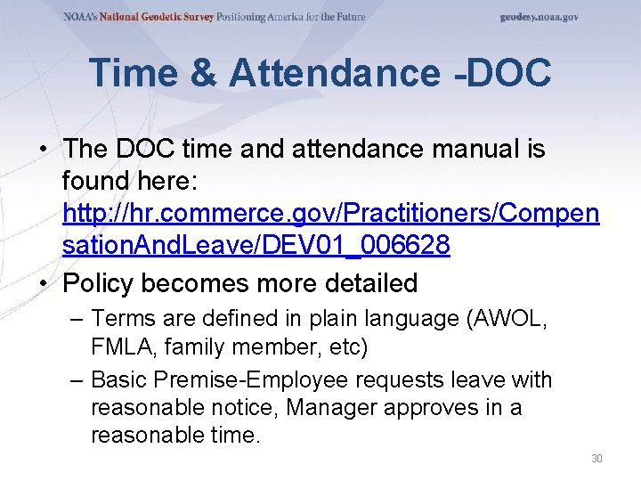 Time & Attendance -DOC • The DOC time and attendance manual is found here: