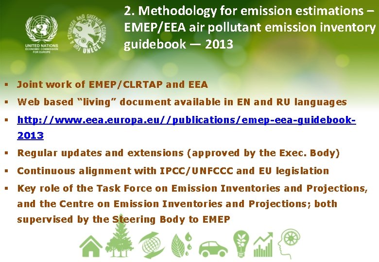 2. Methodology for emission estimations – EMEP/EEA air pollutant emission inventory guidebook — 2013