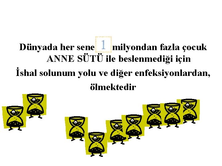 Dünyada her sene milyondan fazla çocuk ANNE SÜTÜ ile beslenmediği için İshal solunum yolu