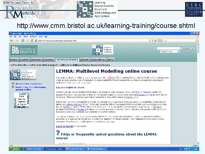 http: //www. cmm. bristol. ac. uk/learning-training/course. shtml 