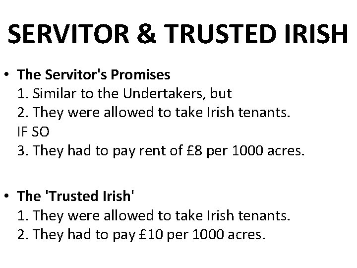 SERVITOR & TRUSTED IRISH • The Servitor's Promises 1. Similar to the Undertakers, but SERVITOR & TRUSTED IRISH • The Servitor's Promises 1. Similar to the Undertakers, but