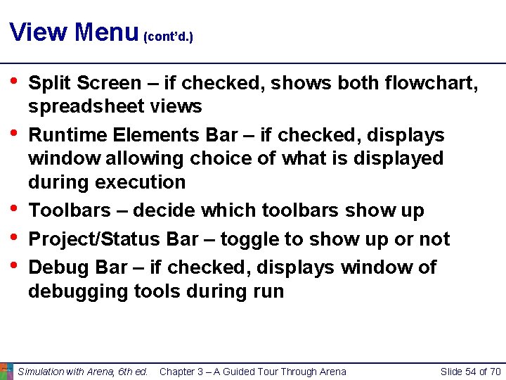View Menu (cont’d. ) • • • Split Screen – if checked, shows both View Menu (cont’d. ) • • • Split Screen – if checked, shows both