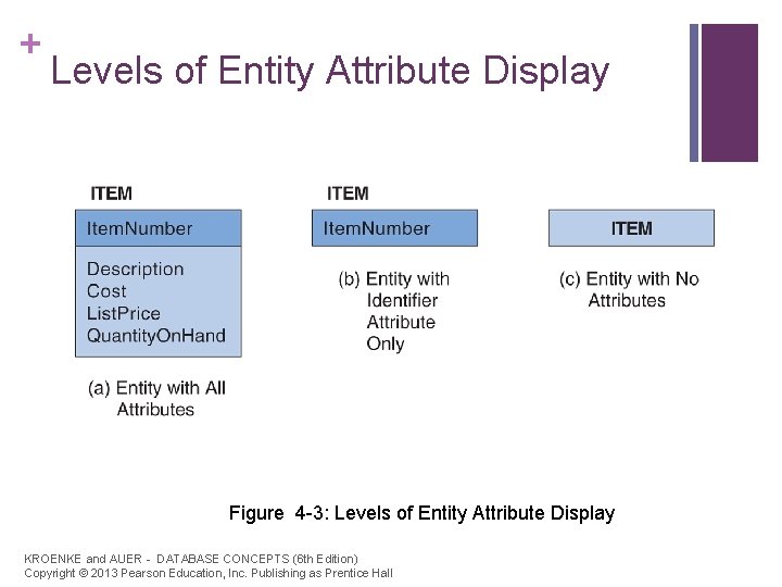 + Levels of Entity Attribute Display Figure 4 -3: Levels of Entity Attribute Display