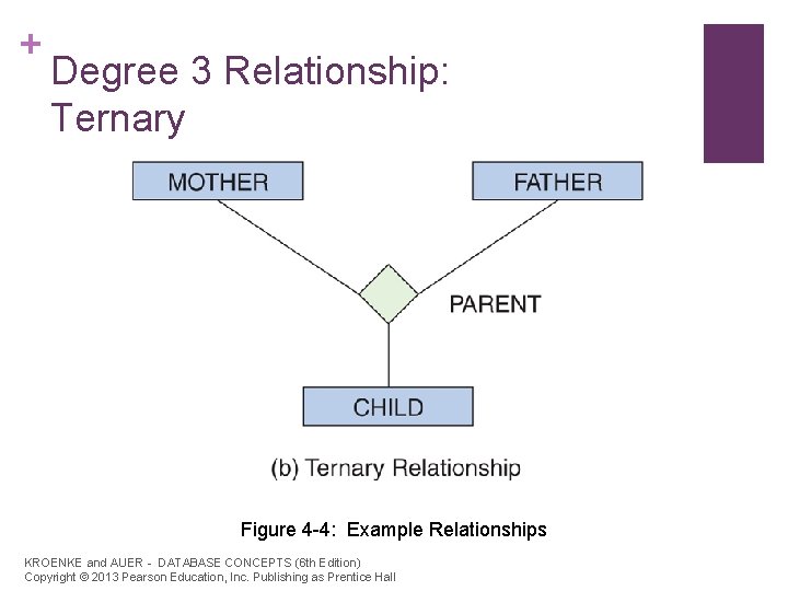 + Degree 3 Relationship: Ternary Figure 4 -4: Example Relationships KROENKE and AUER -