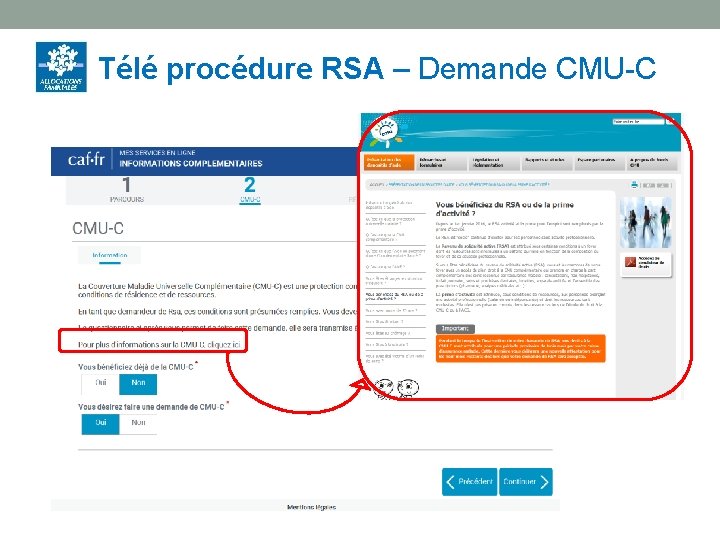 Télé procédure RSA – Demande CMU-C 