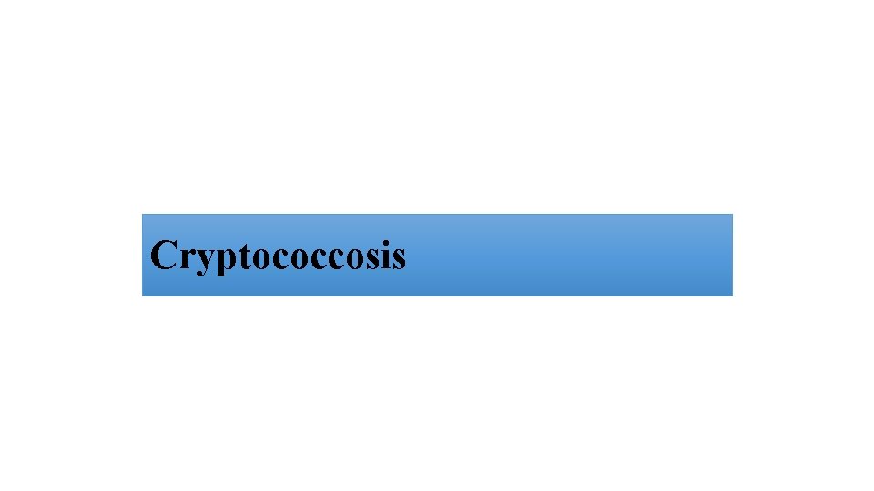 Cryptococcosis 