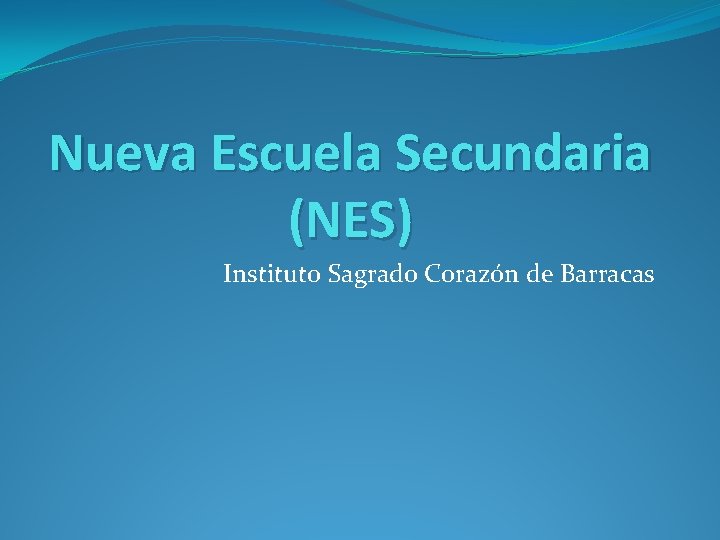 Nueva Escuela Secundaria (NES) Instituto Sagrado Corazón de Barracas 