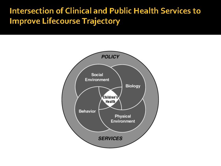 Intersection of Clinical and Public Health Services to Improve Lifecourse Trajectory 