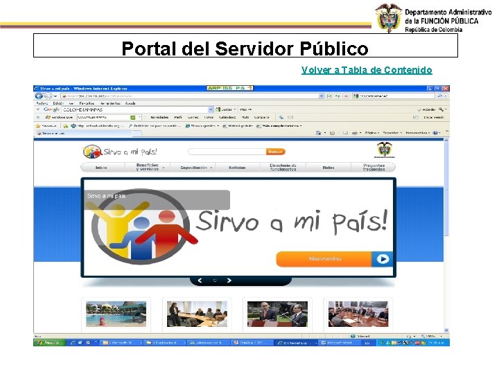 Portal del Servidor Público Volver a Tabla de Contenido 