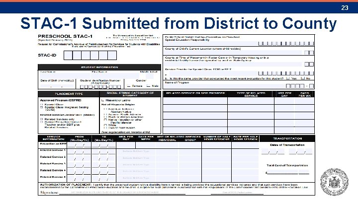 23 STAC-1 Submitted from District to County 