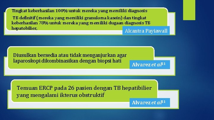 Tingkat keberhasilan 100% untuk mereka yang memiliki diagnosis TB definitif (mereka yang memiliki granuloma