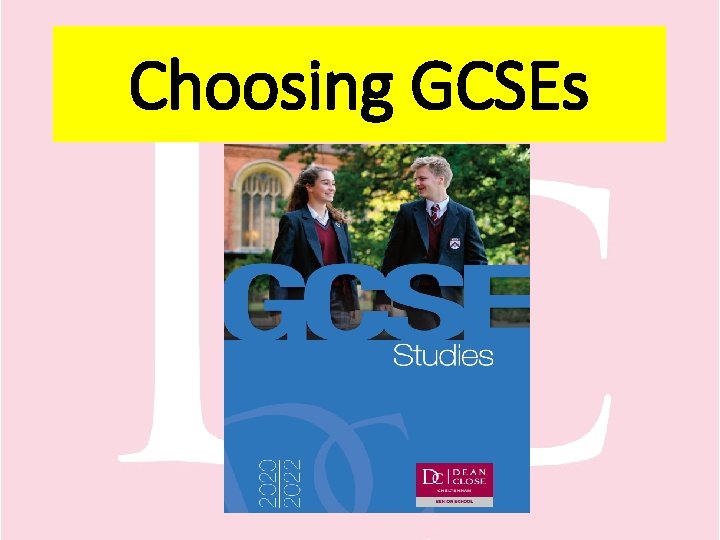 Choosing GCSEs Click to edit Master title style Click to edit Master subtitle style