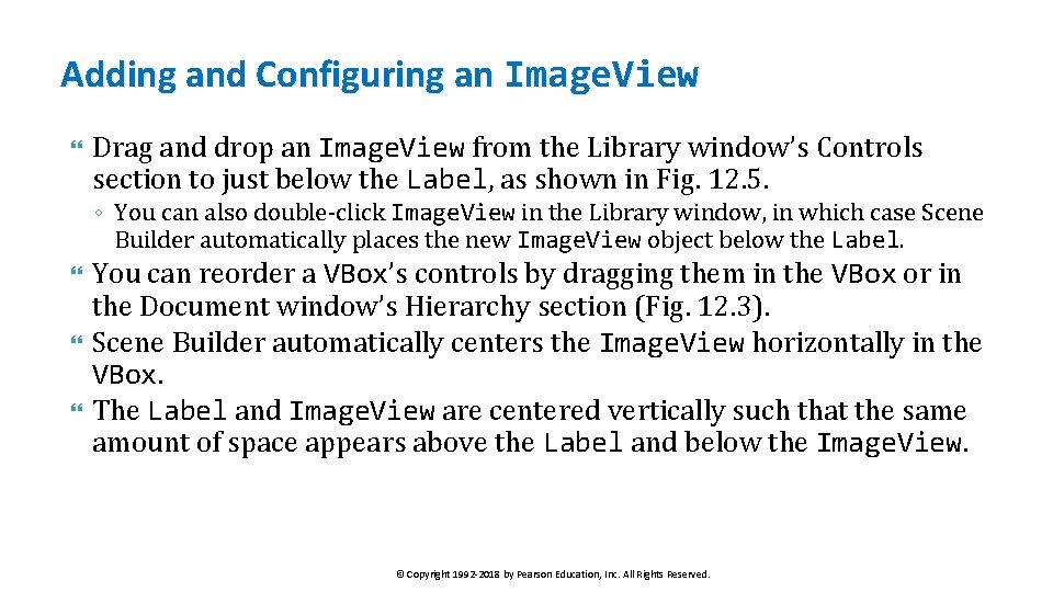 Adding and Configuring an Image. View Drag and drop an Image. View from the