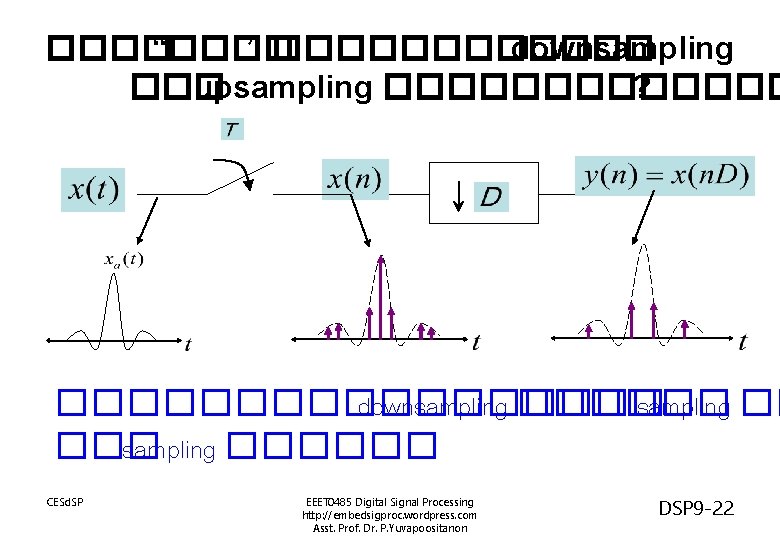 ���� “���� ” ������ downsampling ��� upsampling ������� ? ��������� downsampling ������ sampling ������