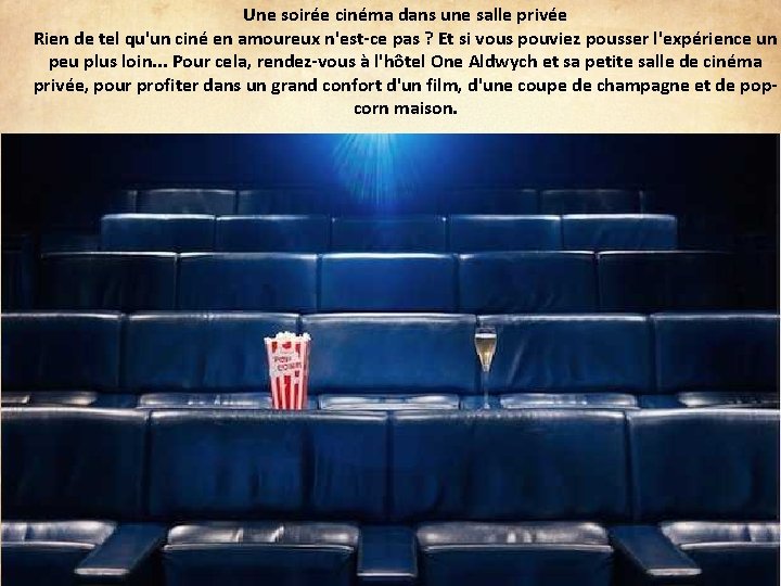 Une soirée cinéma dans une salle privée Rien de tel qu'un ciné en amoureux