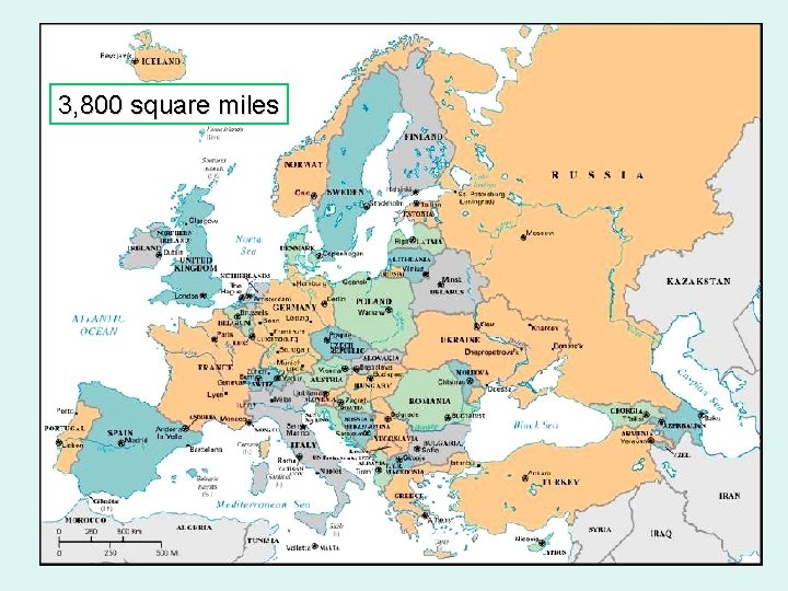 3, 800 square miles 