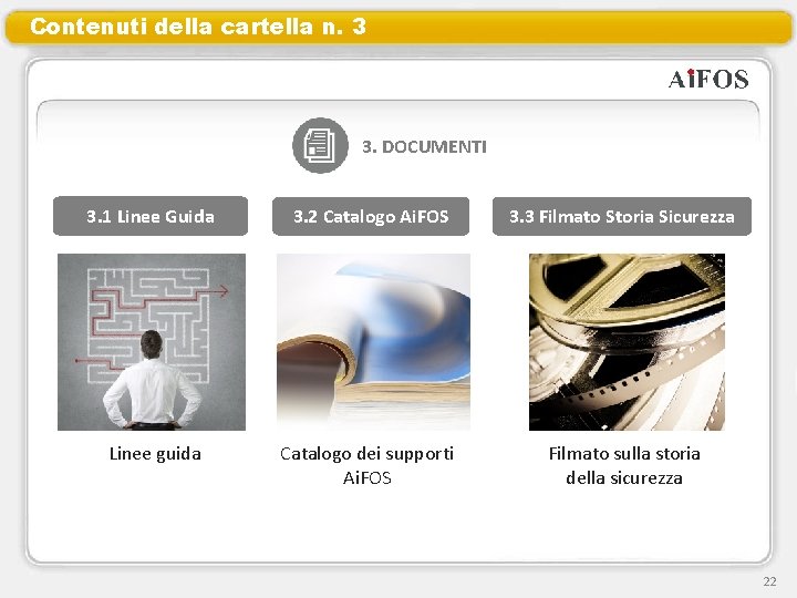 Contenuti della cartella n. 3 3. DOCUMENTI 3. 1 Linee Guida 3. 2 Catalogo