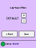 Cut/Tear Offset + | DEFAULT < Back Status: READY Save 
