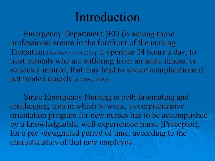 Introduction Emergency Department )ED (is among those professional arenas in the forefront of the