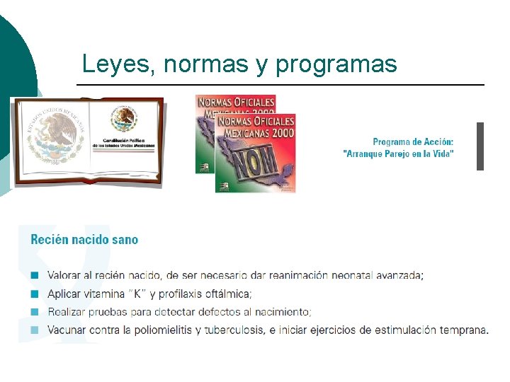 Leyes, normas y programas 