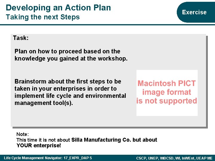 Developing an Action Plan Exercise Taking the next Steps Task: Plan on how to