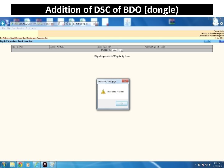 Addition of DSC of BDO (dongle) 
