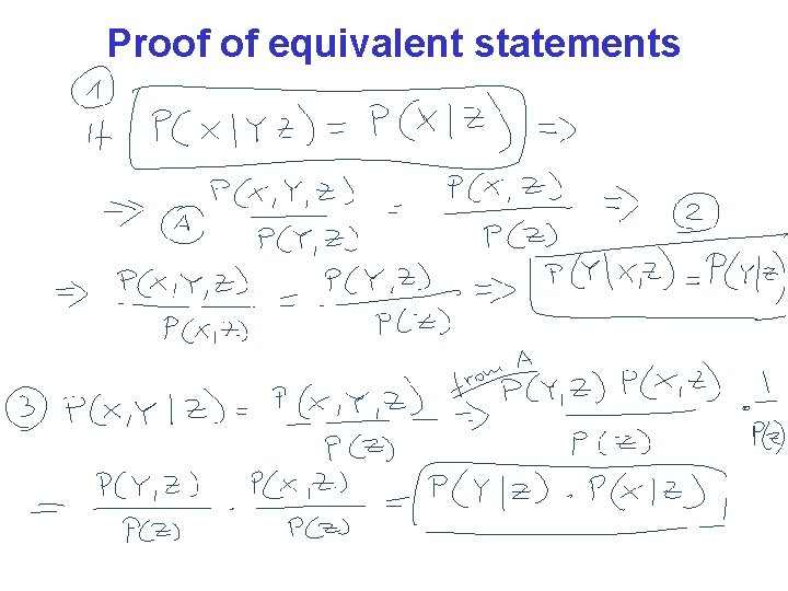 Proof of equivalent statements 