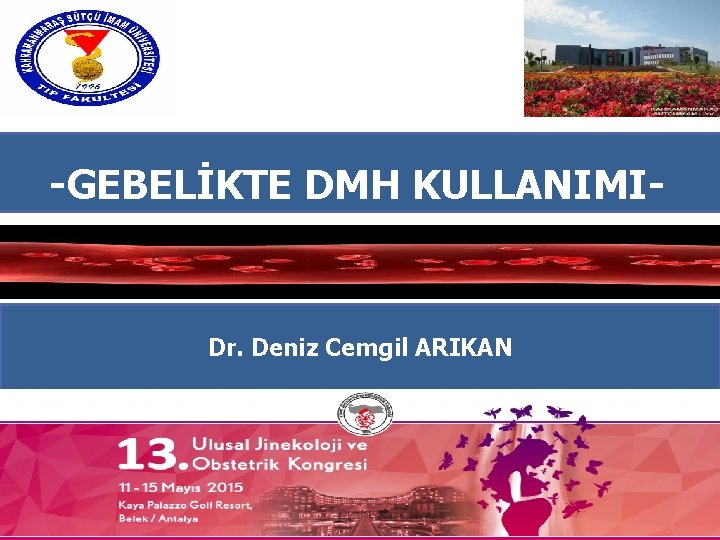 -GEBELİKTE DMH KULLANIMI- Dr. Deniz Cemgil ARIKAN 