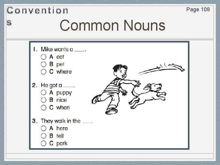 Page 108 Common Nouns 