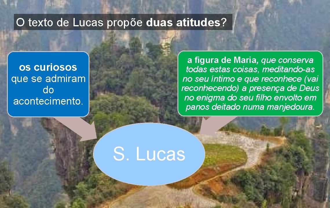 O texto de Lucas propõe duas atitudes? os curiosos que se admiram do acontecimento.