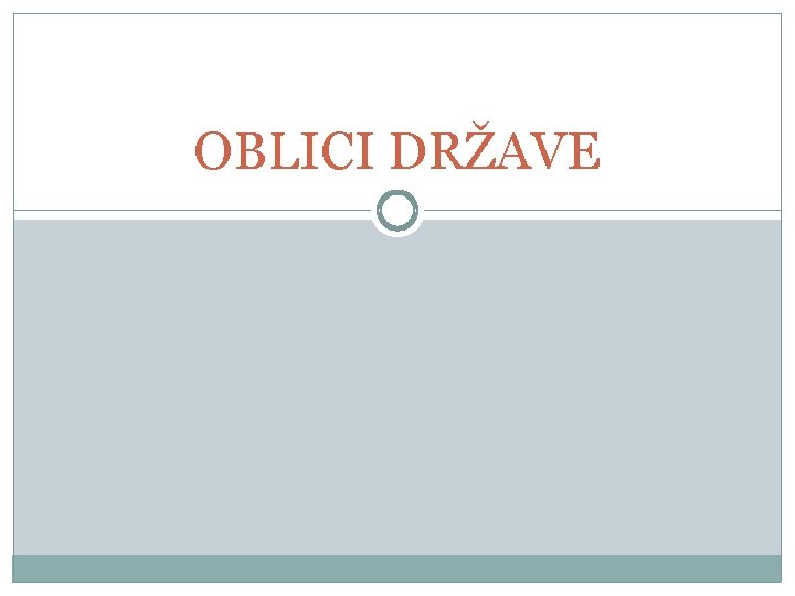 OBLICI DRŽAVE 