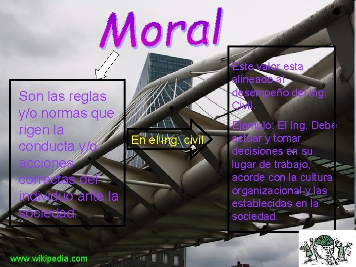 Son las reglas y/o normas que rigen la En el ing. civil conducta y/o