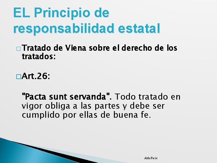 EL Principio de responsabilidad estatal � Tratado de Viena sobre el derecho de los