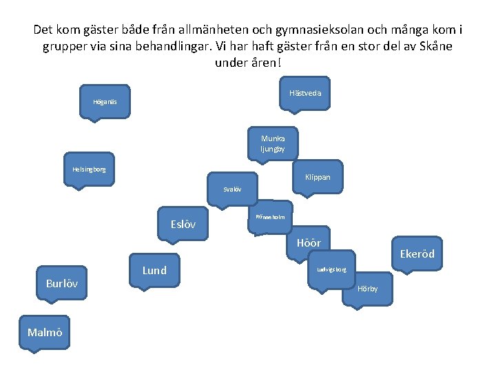 Det kom gäster både från allmänheten och gymnasieksolan och många kom i grupper via