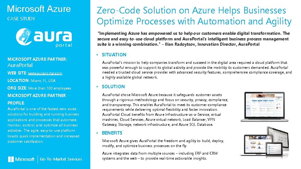 Microsoft Azure CASE STUDY Zero-Code Solution on Azure Helps Businesses Optimize Processes with Automation