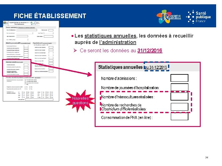 FICHE ÉTABLISSEMENT · Les statistiques annuelles, les données à recueillir auprès de l’administration Ø