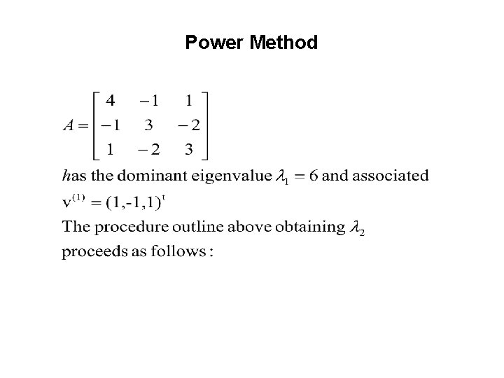 Power Method 