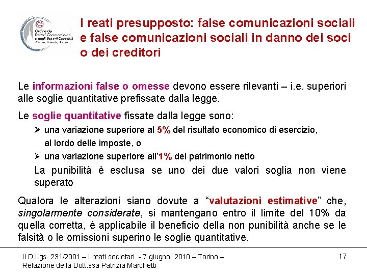 I reati presupposto: false comunicazioni sociali e false comunicazioni sociali in danno dei soci